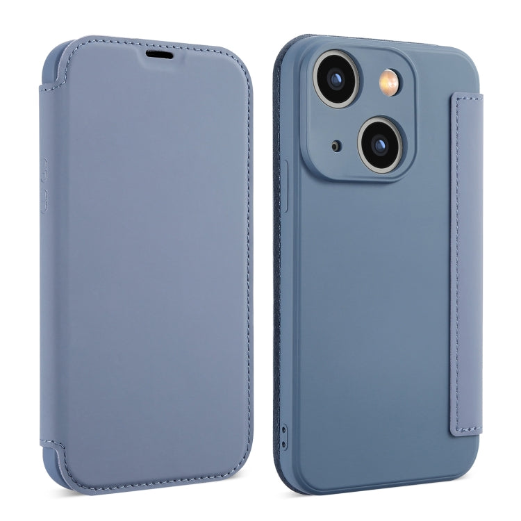 Imitate Liquid Skin Feel Leather Phone Case with Card Slots, For iPhone 15 Plus, For iPhone 15