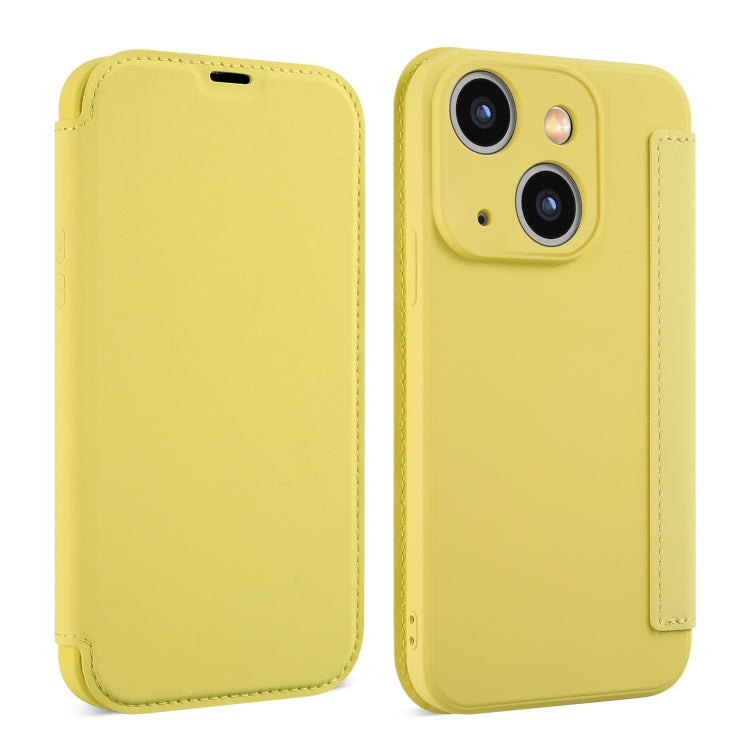 Imitate Liquid Skin Feel Leather Phone Case with Card Slots, For iPhone 15 Plus, For iPhone 15