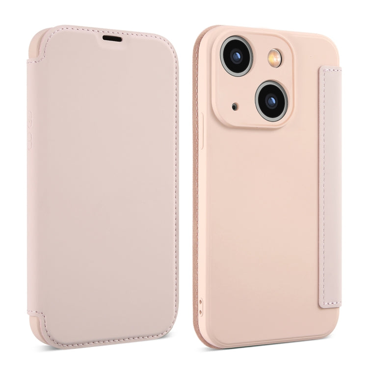 Imitate Liquid Skin Feel Leather Phone Case with Card Slots, For iPhone 15 Plus, For iPhone 15