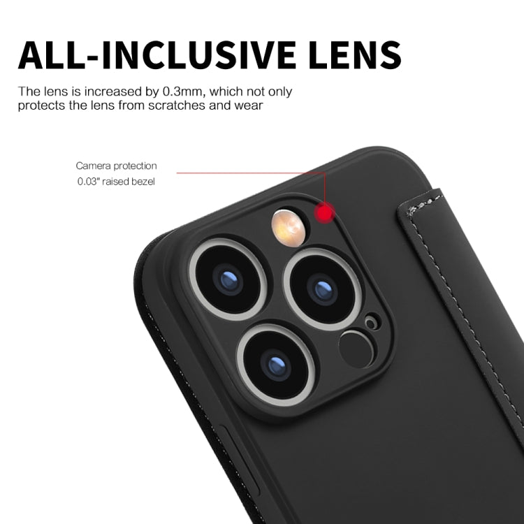 Imitate Liquid Skin Feel Leather Phone Case with Card Slots, For iPhone 11 Pro Max, For iPhone 11