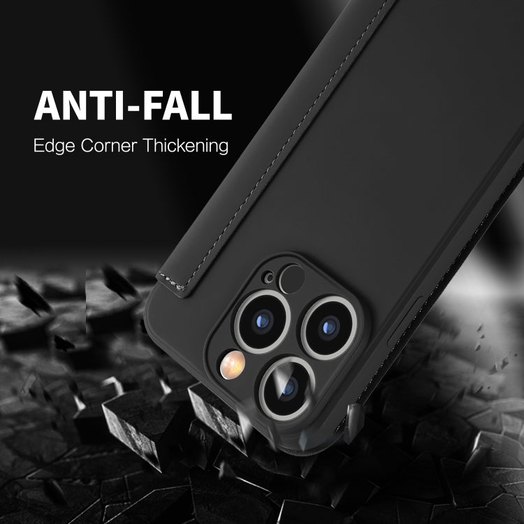 Imitate Liquid Skin Feel Leather Phone Case with Card Slots, For iPhone 15 Plus, For iPhone 15