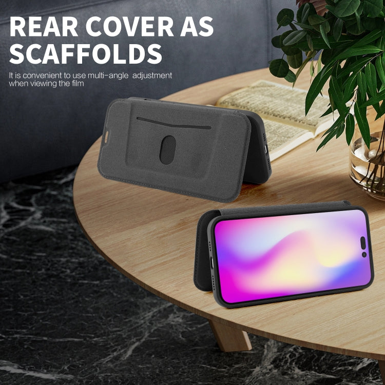 Imitate Liquid Skin Feel Leather Phone Case with Card Slots, For iPhone 15 Plus, For iPhone 15