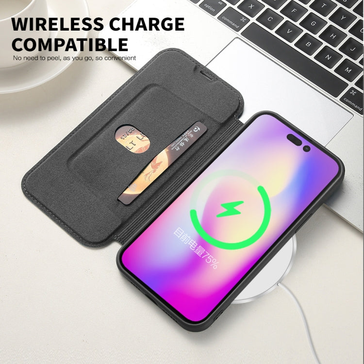 Imitate Liquid Skin Feel Leather Phone Case with Card Slots, For iPhone 15 Plus, For iPhone 15