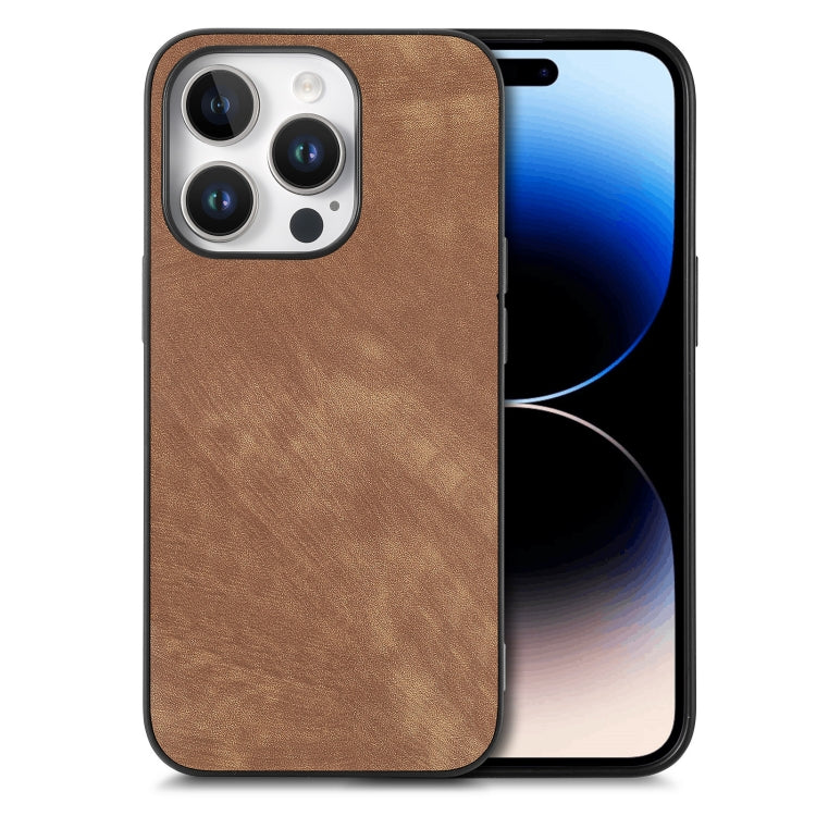 Vintage Leather PC Back Cover Phone Case, iPhone 16e, For iPhone 15 Pro Max, For iPhone 15 Pro, For iPhone 15 Plus
