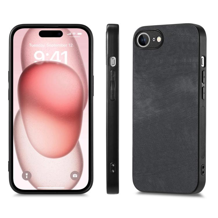 Vintage Leather PC Back Cover Phone Case, For iPhone 16 Pro Max, For iPhone 16 Pro, For iPhone 16 Plus, For iPhone 16