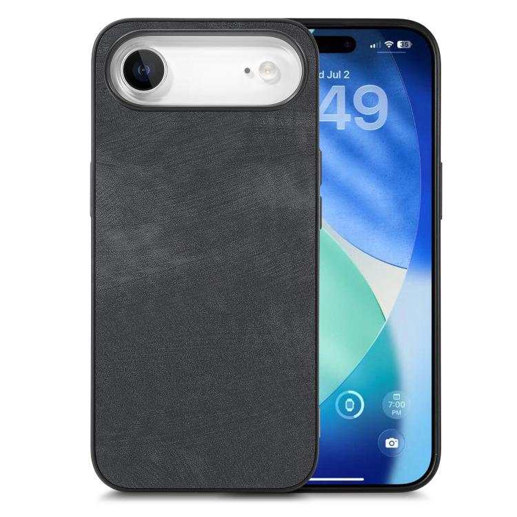 Vintage Leather PC Back Cover Phone Case, iPhone 16e, For iPhone 15 Pro Max, For iPhone 15 Pro, For iPhone 15 Plus