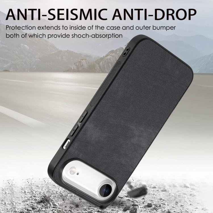 Vintage Leather PC Back Cover Phone Case, iPhone 16e, For iPhone 15 Pro Max, For iPhone 15 Pro, For iPhone 15 Plus