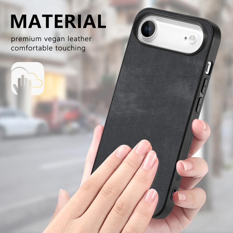 Vintage Leather PC Back Cover Phone Case, iPhone 16e, For iPhone 15 Pro Max, For iPhone 15 Pro, For iPhone 15 Plus