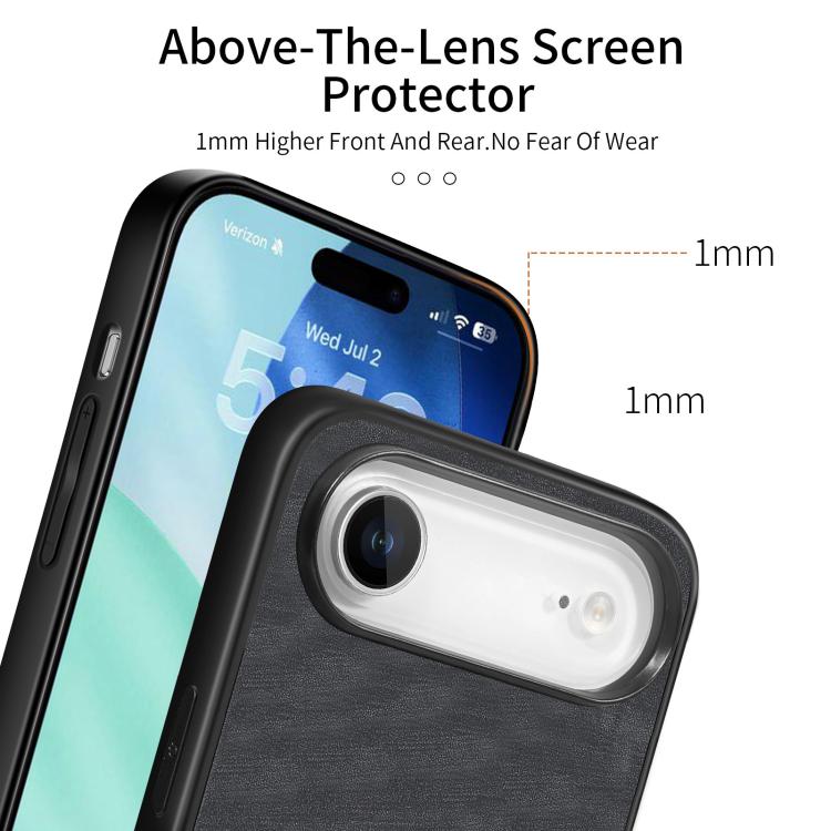Vintage Leather PC Back Cover Phone Case, iPhone 16e, For iPhone 15 Pro Max, For iPhone 15 Pro, For iPhone 15 Plus
