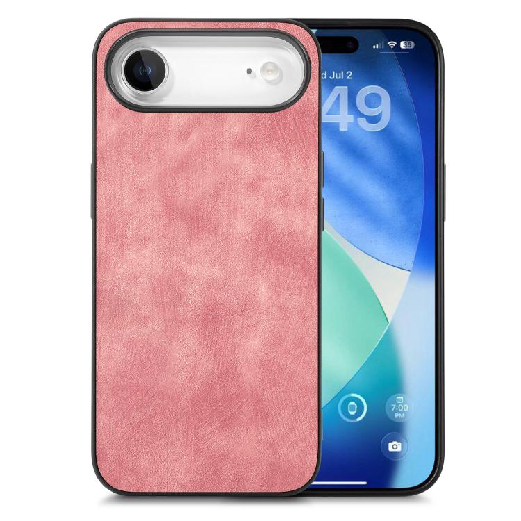 Vintage Leather PC Back Cover Phone Case, iPhone 16e, For iPhone 15 Pro Max, For iPhone 15 Pro, For iPhone 15 Plus