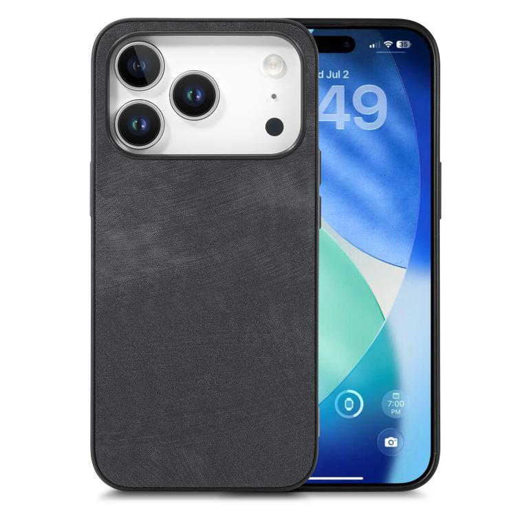 Vintage Leather PC Back Cover Phone Case, For iPhone 16 Pro Max, For iPhone 16 Pro, For iPhone 16 Plus, For iPhone 16