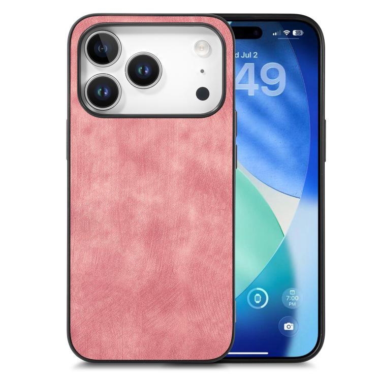 Vintage Leather PC Back Cover Phone Case, For iPhone 16 Pro Max, For iPhone 16 Pro, For iPhone 16 Plus, For iPhone 16