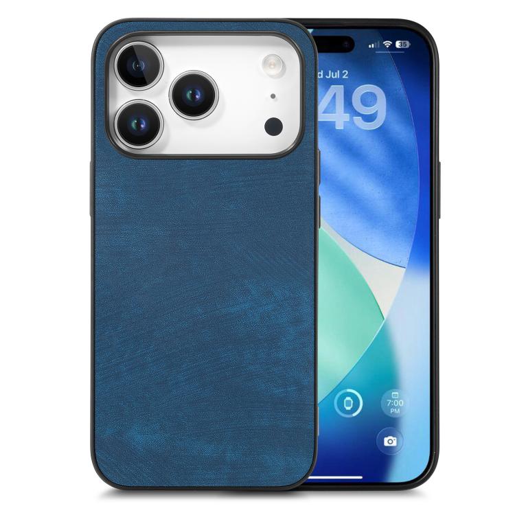 Vintage Leather PC Back Cover Phone Case, For iPhone 16 Pro Max, For iPhone 16 Pro, For iPhone 16 Plus, For iPhone 16