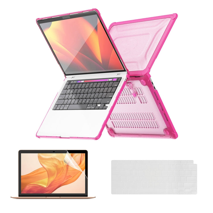 ENKAY Hat-Prince 3 in 1 Protective Bracket Case Cover Hard Shell with TPU Keyboard Film / PET Screen Protector, Version:US, For MacBook Air 13.3 A2179/A2337, For MacBook Pro 16 A2141