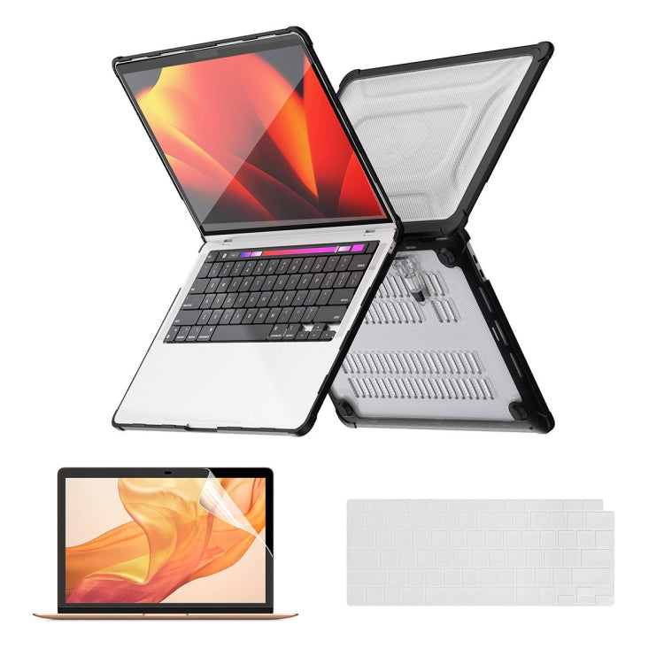 ENKAY Hat-Prince 3 in 1 Protective Bracket Case Cover Hard Shell with TPU Keyboard Film / PET Screen Protector, Version:US, For MacBook Air 13.3 A2179/A2337, For MacBook Pro 16 A2141
