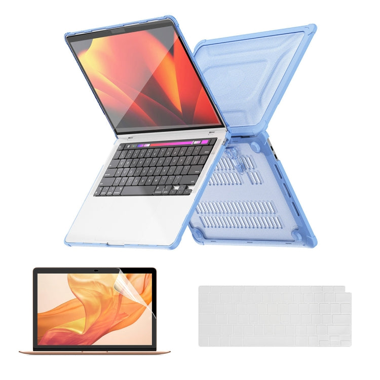 ENKAY Hat-Prince 3 in 1 Protective Bracket Case Cover Hard Shell with TPU Keyboard Film / PET Screen Protector, Version:US, For MacBook Air 13.3 A2179/A2337, For MacBook Pro 16 A2141