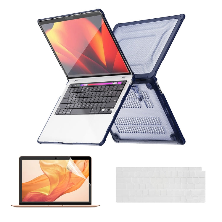 ENKAY Hat-Prince 3 in 1 Protective Bracket Case Cover Hard Shell with TPU Keyboard Film / PET Screen Protector, Version:US, For MacBook Air 13.3 A2179/A2337, For MacBook Pro 16 A2141