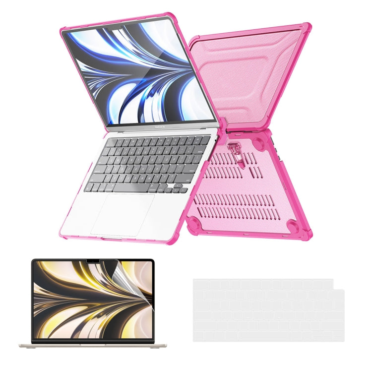 ENKAY Hat-Prince 3 in 1 Protective Bracket Case Cover Hard Shell with TPU Keyboard Film / PET Screen Protector, Version:US, For MacBook Air 15.3 A2941, For MacBook Pro 14.2 A2442/A2779, For MacBook Air 13.6 A2681, For MacBook Pro 13.3 A2251/A2289/A2338