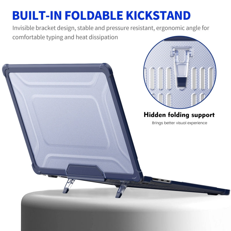 ENKAY Hat-Prince 3 in 1 Protective Bracket Case Cover Hard Shell with TPU Keyboard Film / PET Screen Protector, Version:US, For MacBook Air 15.3 A2941, For MacBook Pro 14.2 A2442/A2779, For MacBook Air 13.6 A2681, For MacBook Pro 13.3 A2251/A2289/A2338