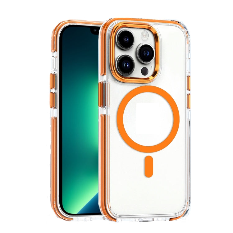 Dual-color MagSafe TPU Hybrid Clear PC Shockproof Phone Case, For iPhone 13 Pro Max