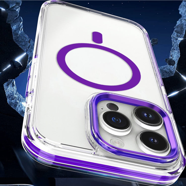 Dual-color MagSafe TPU Hybrid Clear PC Shockproof Phone Case, For iPhone 13 Pro Max