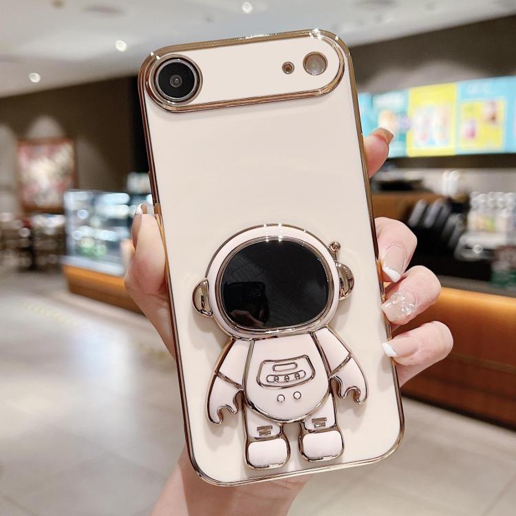 Electroplating Astronaut Holder Phone Case, For iPhone 15 Pro Max, For iPhone 15 Pro, For iPhone 15 Plus, For iPhone 15