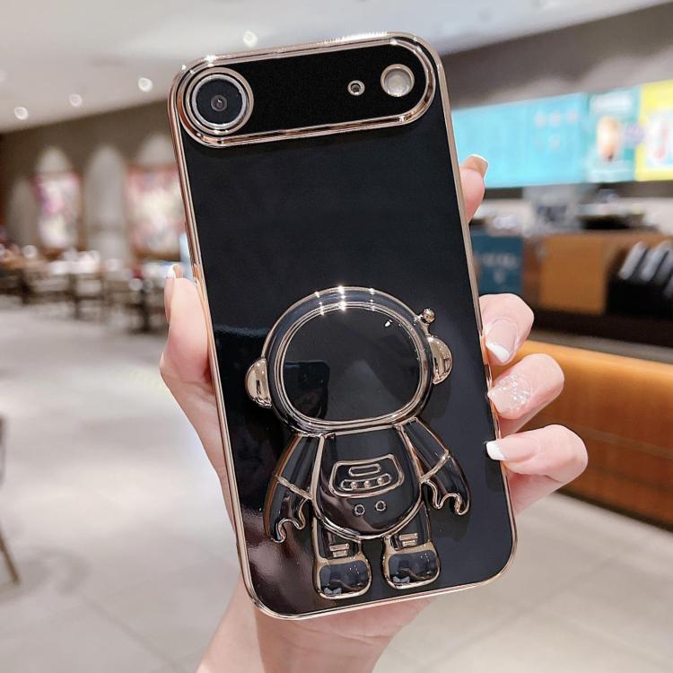 Electroplating Astronaut Holder Phone Case, For iPhone 15 Pro Max, For iPhone 15 Pro, For iPhone 15 Plus, For iPhone 15