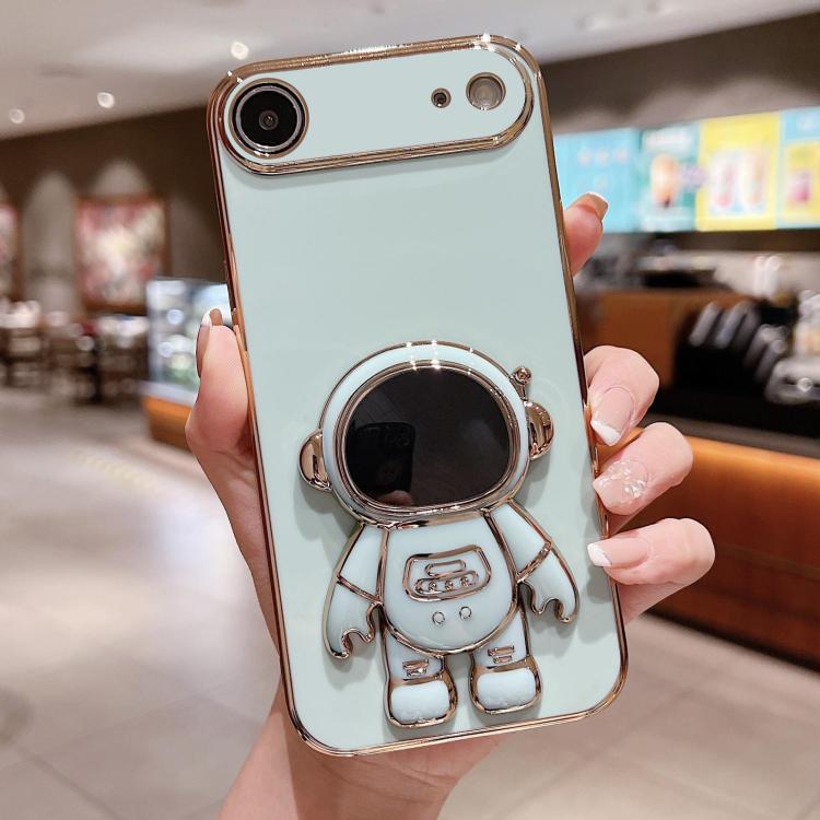 Electroplating Astronaut Holder Phone Case, For iPhone 15 Pro Max, For iPhone 15 Pro, For iPhone 15 Plus, For iPhone 15