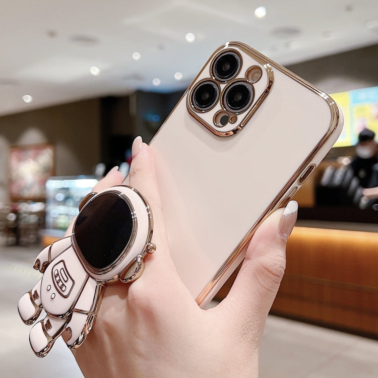 Electroplating Astronaut Holder Phone Case, For iPhone 15 Pro Max, For iPhone 15 Pro, For iPhone 15 Plus, For iPhone 15