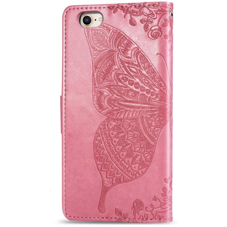 Butterfly Love Flower Embossed Leather Phone Case, For IPhone 17 Pro Max, For iPhone 17 Pro, For iPhone 17