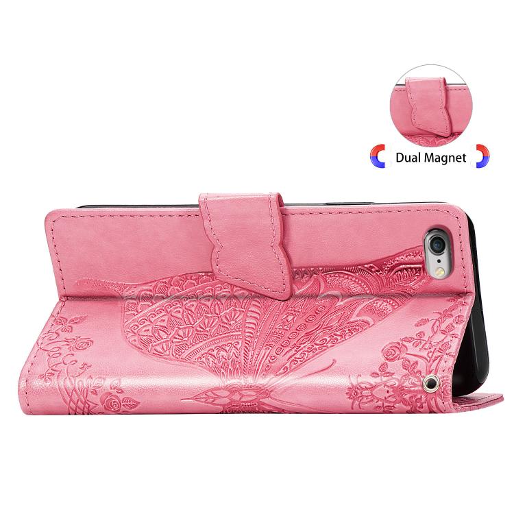 Butterfly Love Flower Embossed Leather Phone Case, For IPhone 17 Pro Max, For iPhone 17 Pro, For iPhone 17