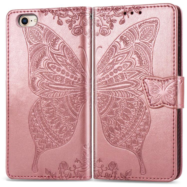 Butterfly Love Flower Embossed Leather Phone Case, For IPhone 17 Pro Max, For iPhone 17 Pro, For iPhone 17