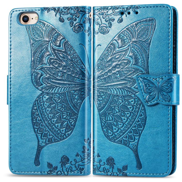 Butterfly Love Flower Embossed Leather Phone Case, For iPhone Air, For iPhone 16e, For iPhone 16 Pro Max