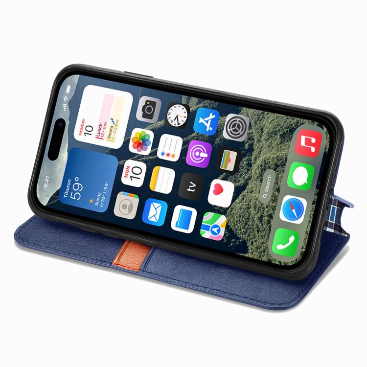 Cubic Grid Pressed Magnetic Leather Phone Case, For iPhone 17 Pro Max, For iPhone 17 Pro, For iPhone 17, For iPhone Air