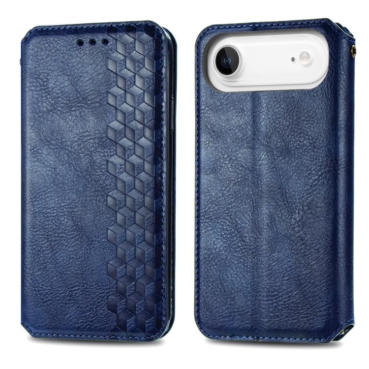 Cubic Grid Pressed Magnetic Leather Phone Case, For iPhone 16e, For iPhone 16 Pro Max, For iPhone 16 Pro