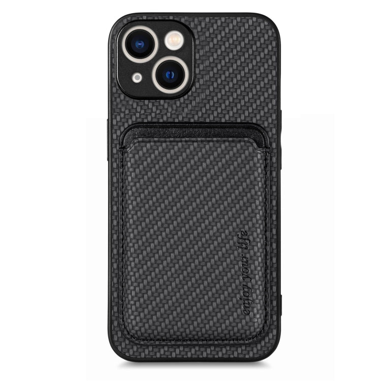 Carbon Fiber Leather Card Magsafe Phone Case, For iPhone 16, For iPhone 15 Pro Max, For iPhone 15 Pro, For iPhone 15 Plus