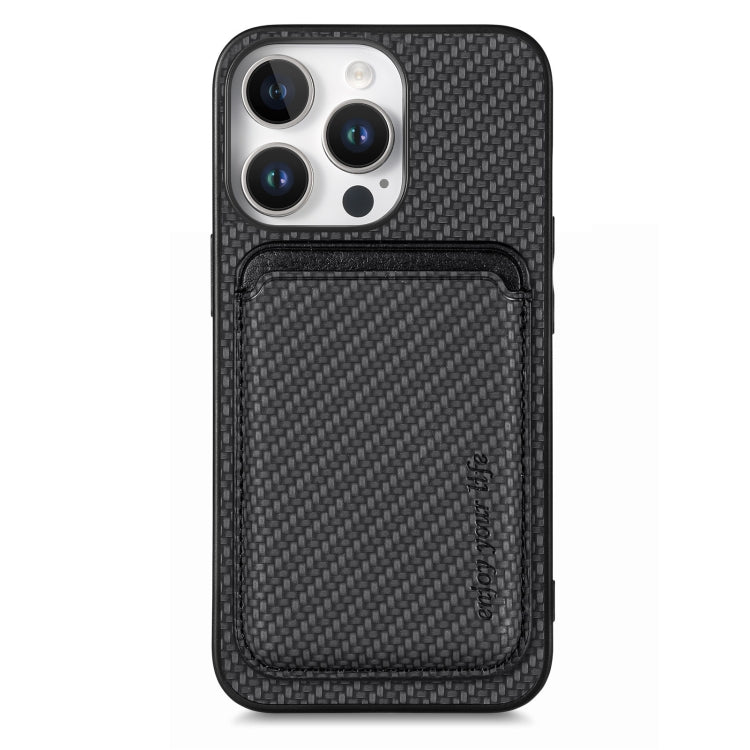 Carbon Fiber Leather Card Magsafe Phone Case, For iPhone 16, For iPhone 15 Pro Max, For iPhone 15 Pro, For iPhone 15 Plus