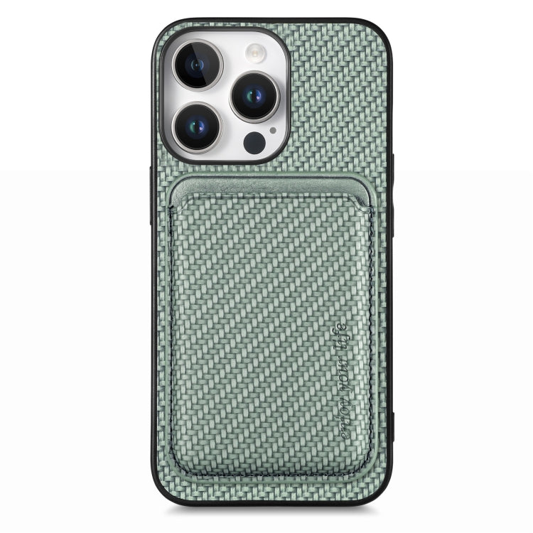 Carbon Fiber Leather Card Magsafe Phone Case, For iPhone 16, For iPhone 15 Pro Max, For iPhone 15 Pro, For iPhone 15 Plus
