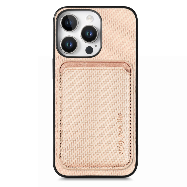 Carbon Fiber Leather Card Magsafe Phone Case, For iPhone 16, For iPhone 15 Pro Max, For iPhone 15 Pro, For iPhone 15 Plus