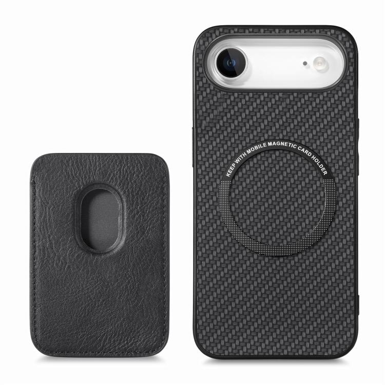 Carbon Fiber Leather Card Magsafe Phone Case, For iPhone 16, For iPhone 15 Pro Max, For iPhone 15 Pro, For iPhone 15 Plus