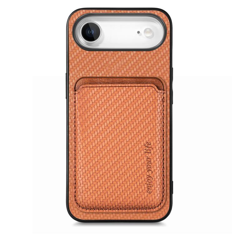 Carbon Fiber Leather Card Magsafe Phone Case, For iPhone 16, For iPhone 15 Pro Max, For iPhone 15 Pro, For iPhone 15 Plus