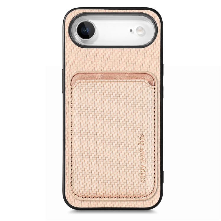 Carbon Fiber Leather Card Magsafe Phone Case, For iPhone 16, For iPhone 15 Pro Max, For iPhone 15 Pro, For iPhone 15 Plus