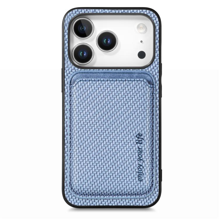 Carbon Fiber Leather Card Magsafe Phone Case, For iPhone 16e, For iPhone 16 Pro Max, For iPhone 16 Pro, For iPhone 16 Plus