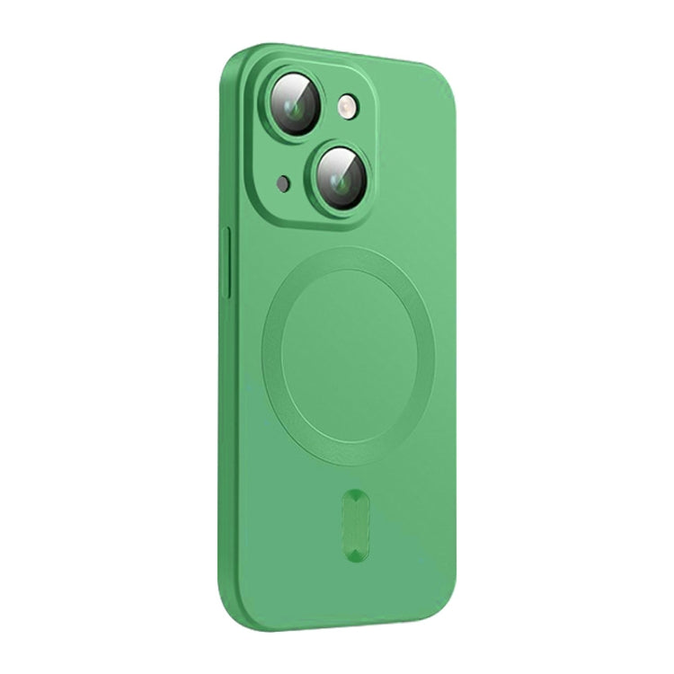 ENKAY MagSafe Matte TPU Phone Case with Lens Film, For iPhone 15 Plus, For iPhone 15, For iPhone 14 Plus