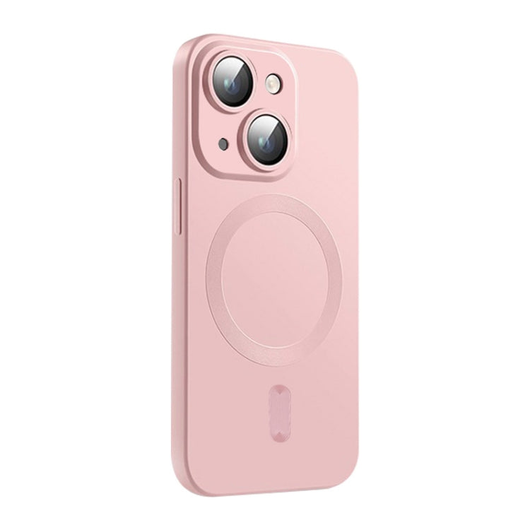 ENKAY MagSafe Matte TPU Phone Case with Lens Film, For iPhone 15 Plus, For iPhone 15, For iPhone 14 Plus