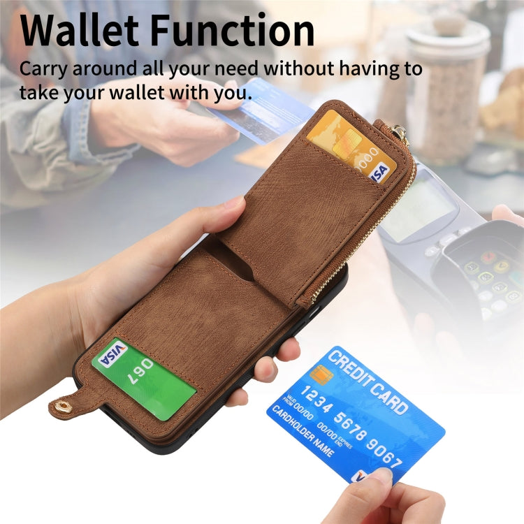 Cross Leather Ring Vertical Zipper Wallet Back Phone Case, For iPhone 15 Pro Max, For iPhone 15 Pro, For iPhone 15 Plus, For iPhone 15