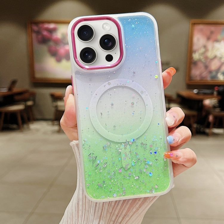 Multicolor Gradient Glitter Sequin MagSafe TPU Phone Case, For iPhone 15 Pro Max, For iPhone 15 Pro