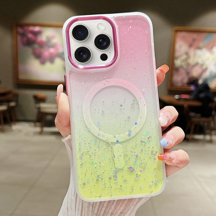 Multicolor Gradient Glitter Sequin MagSafe TPU Phone Case, For iPhone 15 Pro Max, For iPhone 15 Pro