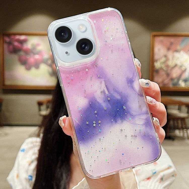Ink Smudged Glitter TPU Phone Case, For iPhone 15 Pro Max, For iPhone 15 Pro, For iPhone 15 Plus, For iPhone 15, For iPhone 14 Plus, For iPhone 14