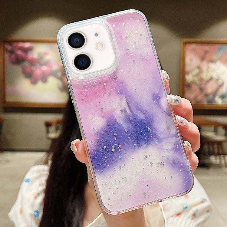 Ink Smudged Glitter TPU Phone Case, For iPhone 12 / 12 Pro, For iPhone 12 Pro Max, For iPhone 11 Pro Max, For iPhone 11, For iPhone 11 Pro, For iPhone X / XS